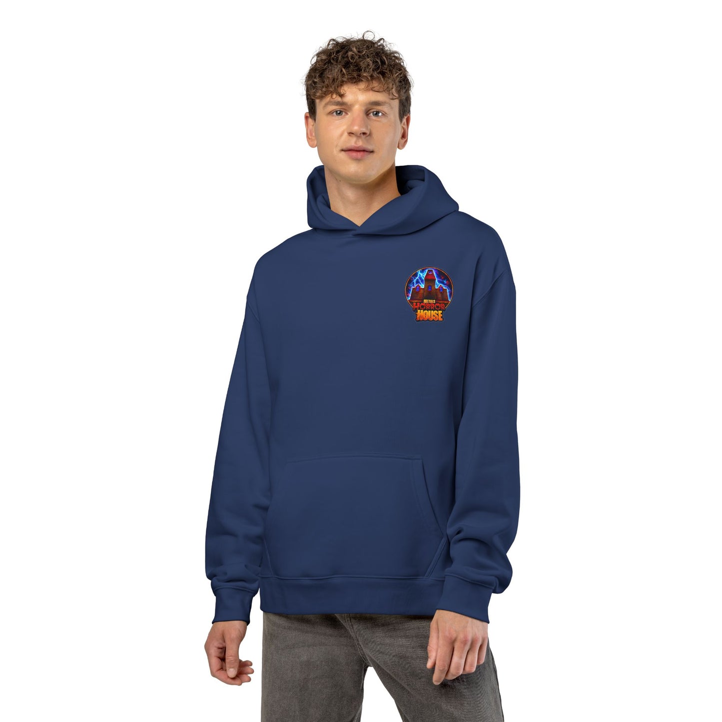 Horror Graphic Hoodie — 'Mr Gums' Neon Monster Back Print