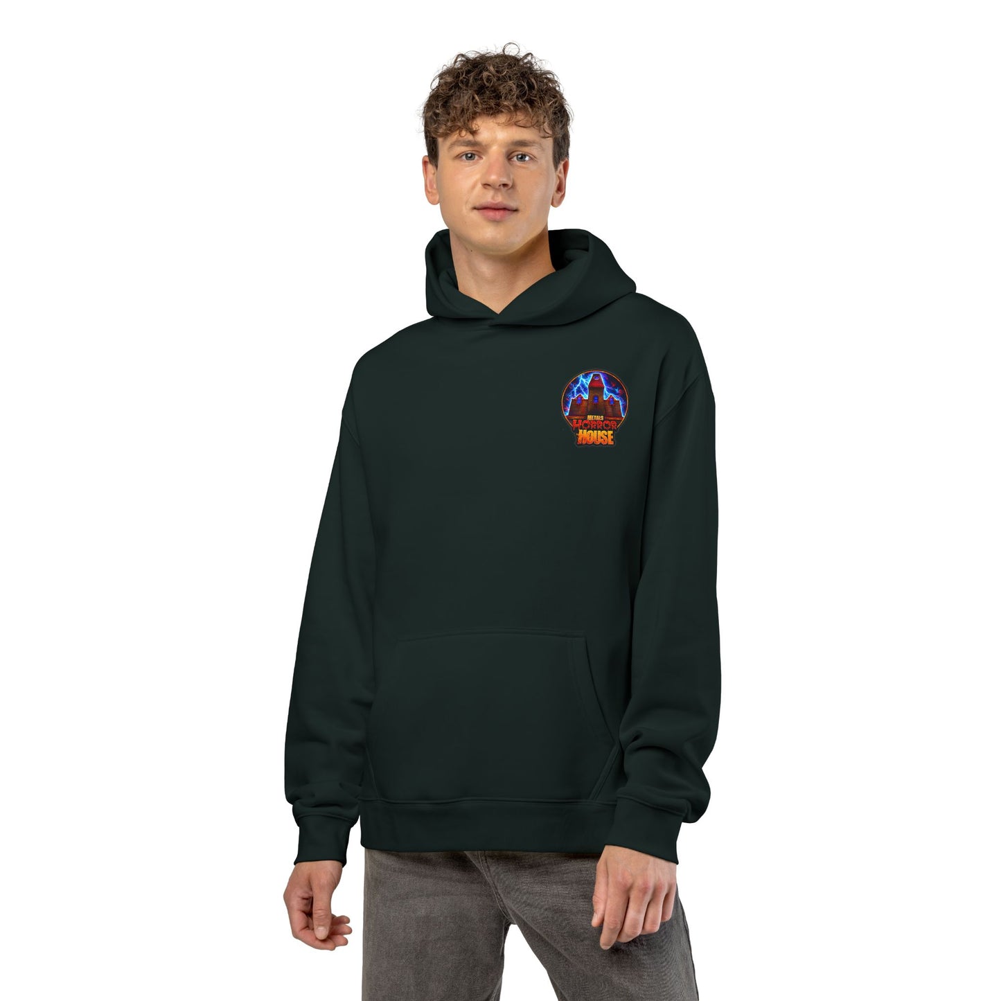 Horror Graphic Hoodie — 'Mr Gums' Neon Monster Back Print