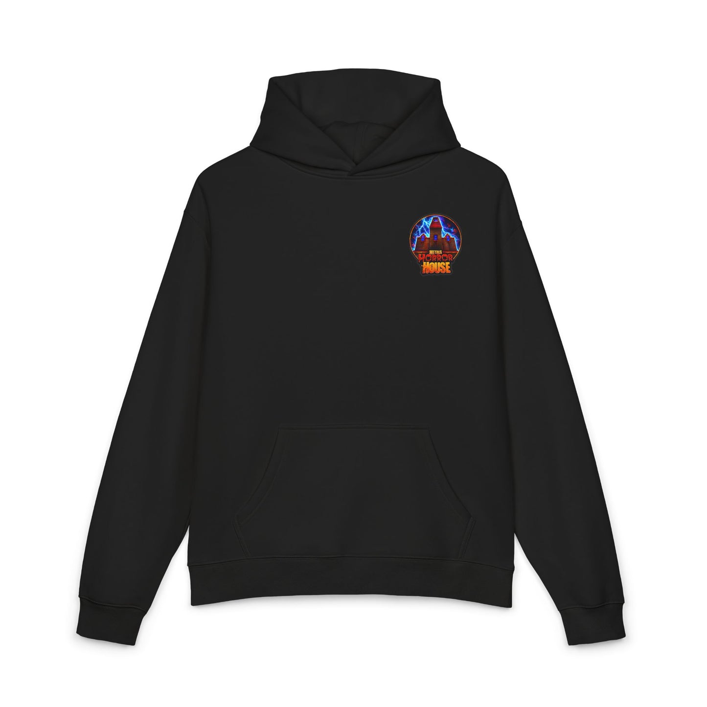 Horror Graphic Hoodie — 'Mr Gums' Neon Monster Back Print