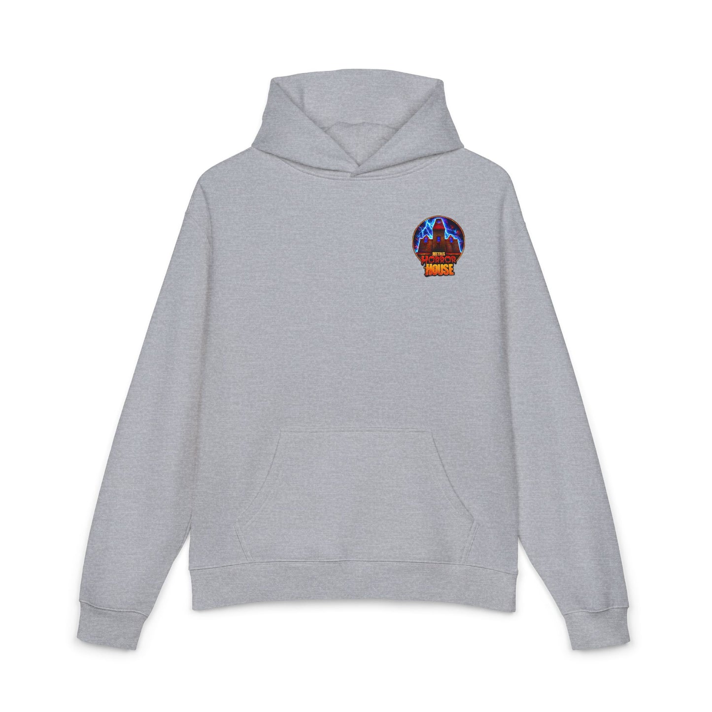 Horror Graphic Hoodie — 'Mr Gums' Neon Monster Back Print