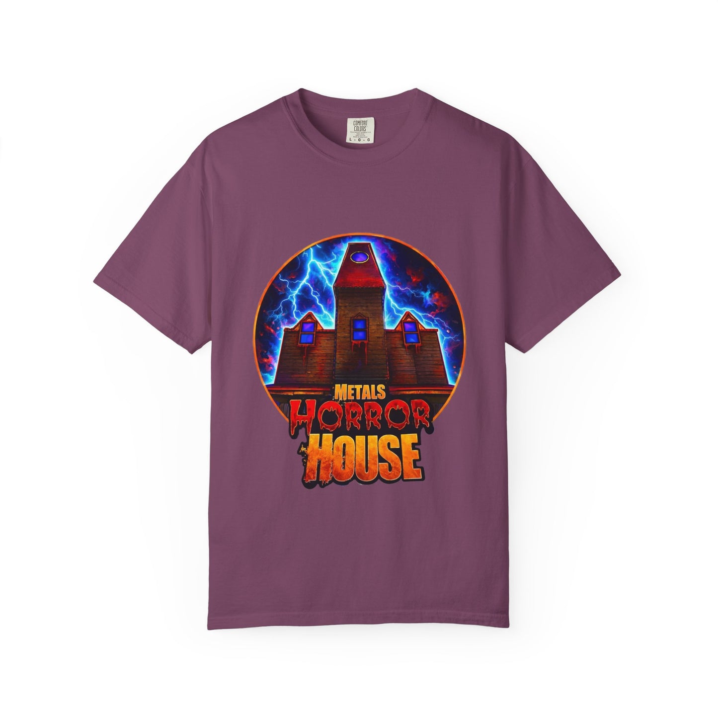 Horror House Retro Graphic T-Shirt — Haunted Mansion Lightning Concert Tee