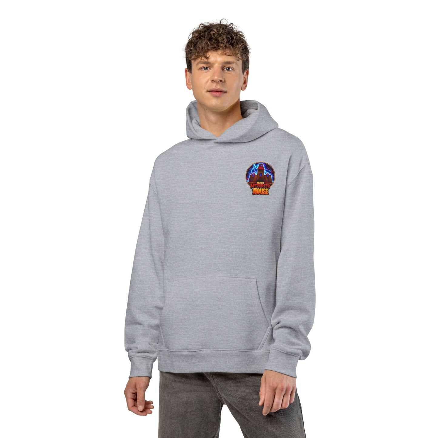 Horror Graphic Hoodie — 'Mr Gums' Neon Monster Back Print