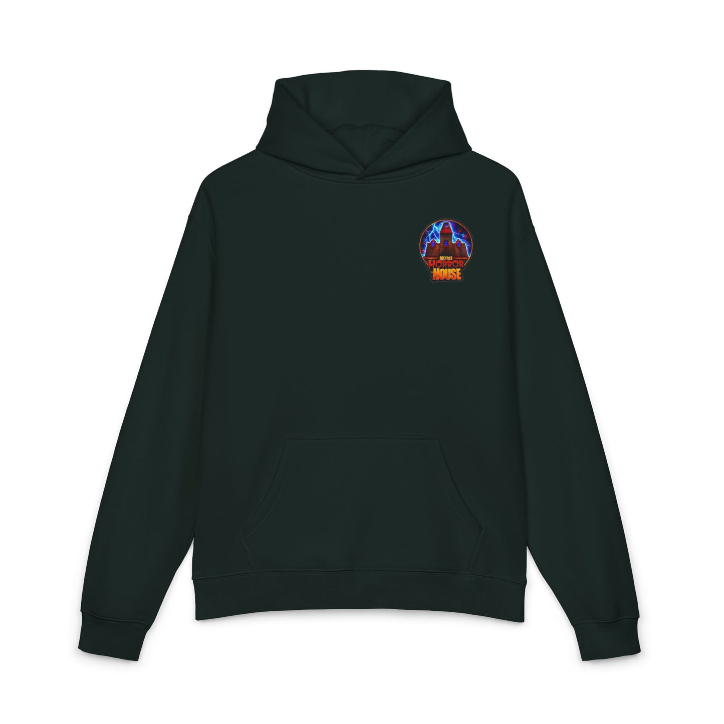 Horror Graphic Hoodie — 'Mr Gums' Neon Monster Back Print