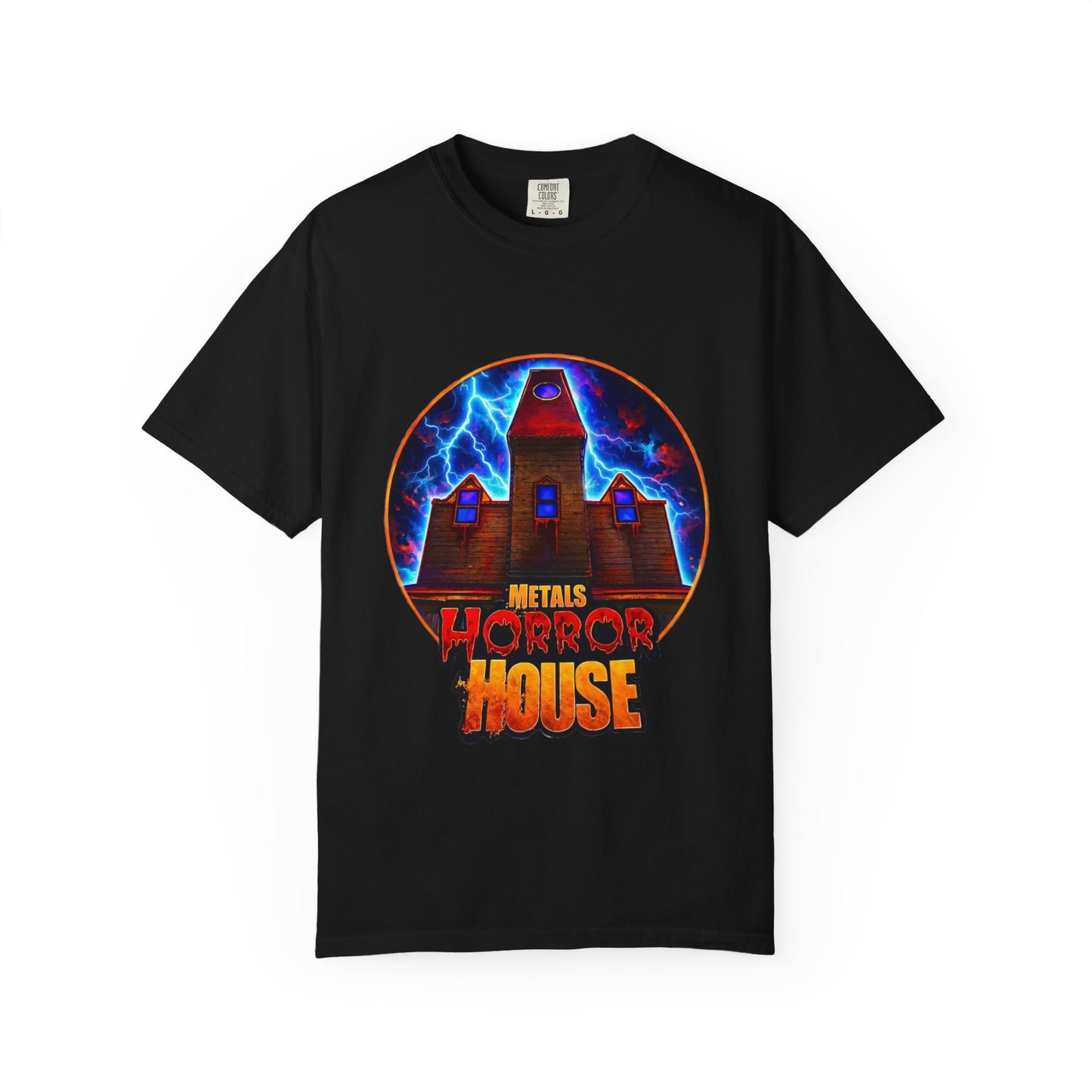 Horror House Retro Graphic T-Shirt — Haunted Mansion Lightning Concert Tee