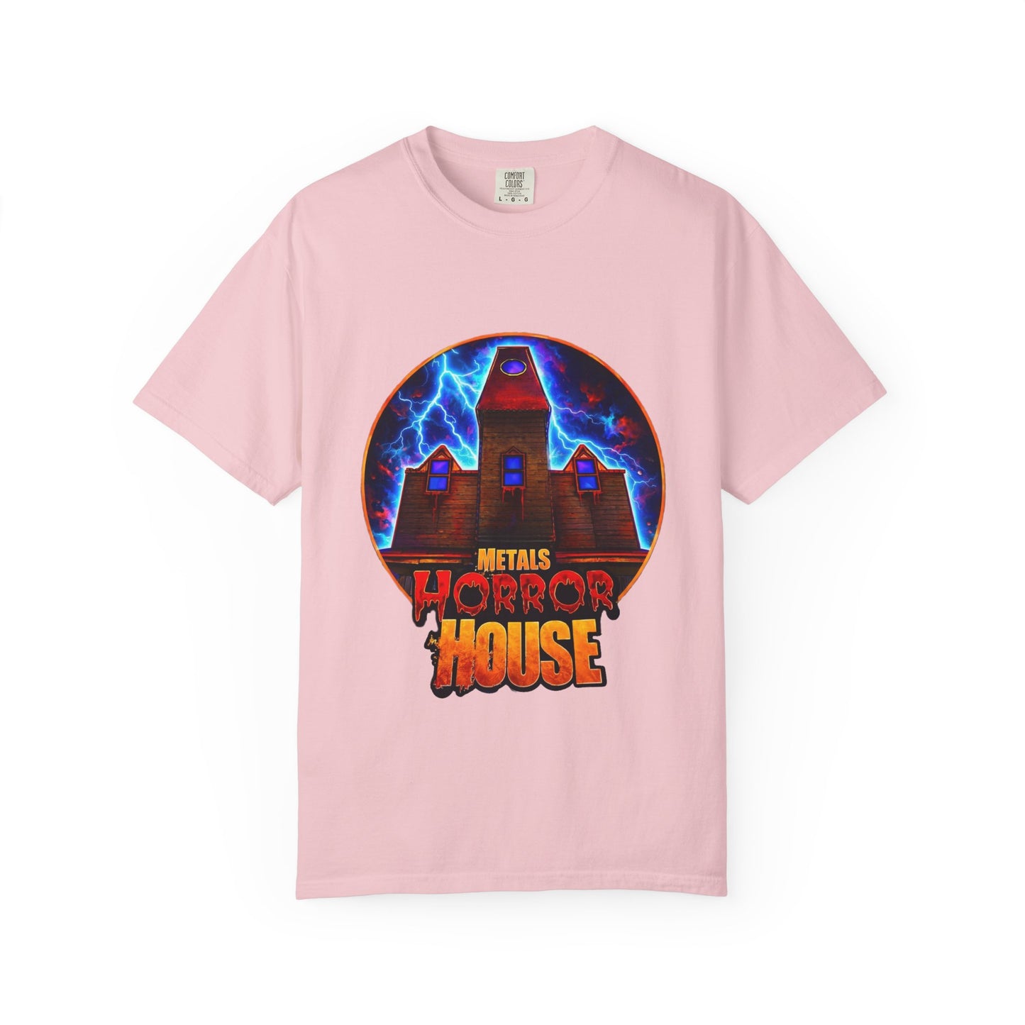 Horror House Retro Graphic T-Shirt — Haunted Mansion Lightning Concert Tee